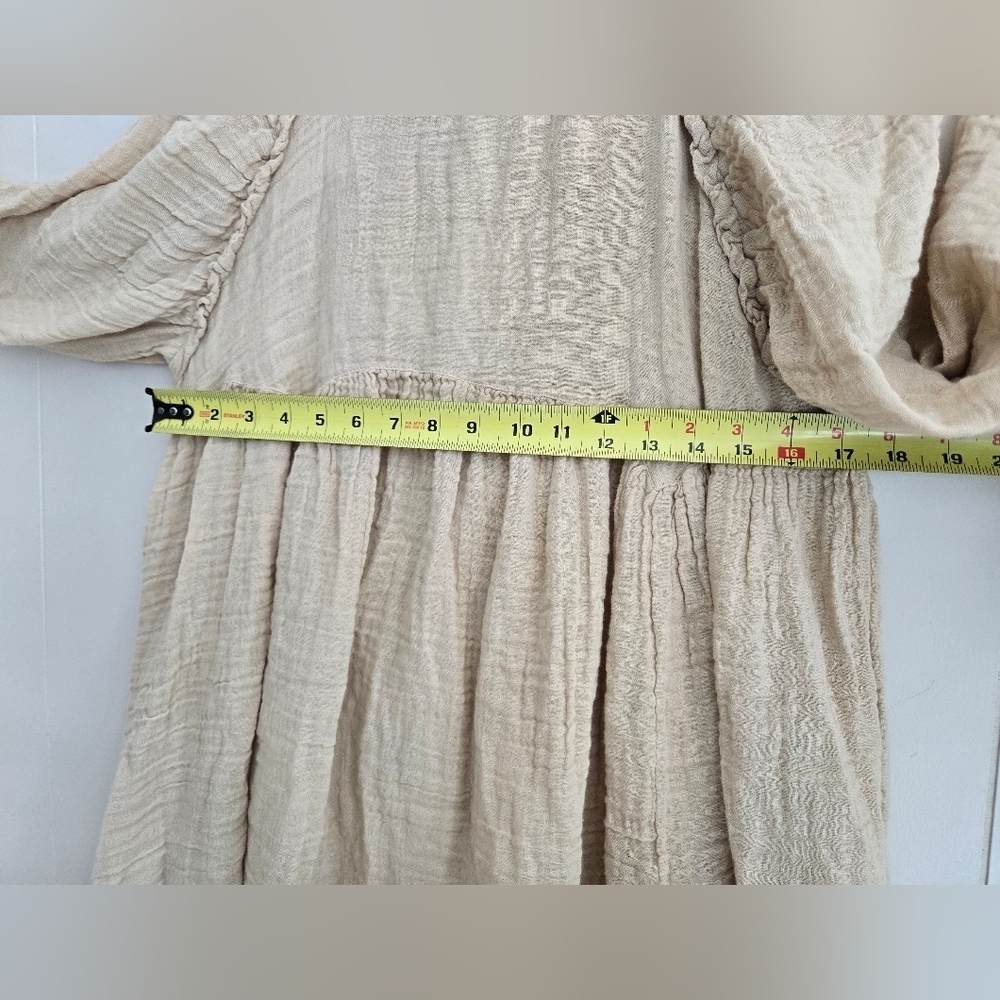 Free People Beige Textured Tunic -Size S - Picture 6 of 11
